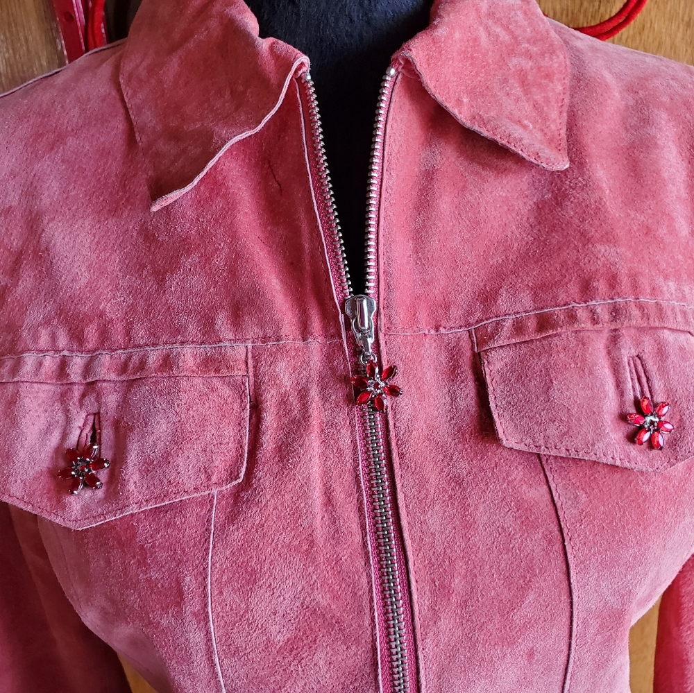 Vintage Wilson's Leather w/flower rhinestones